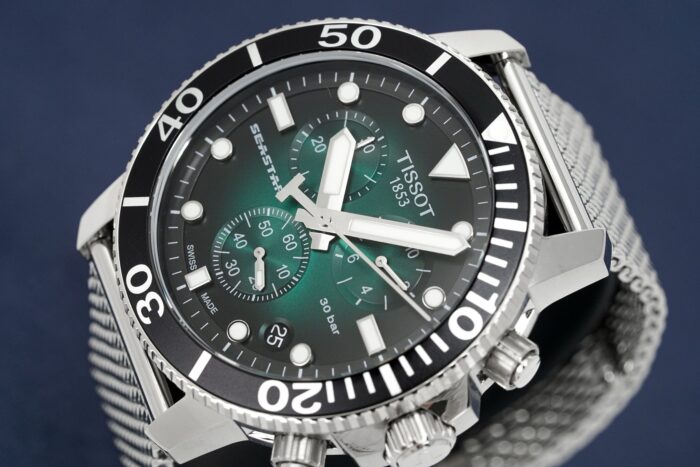 Tissot Chronograph Watch SEASTAR 1000 Green Mesh - T120.417.11.091.00 - Image 2